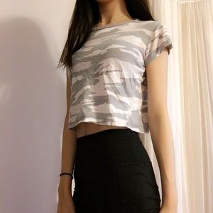 Garage- Pink Camo Crop Top